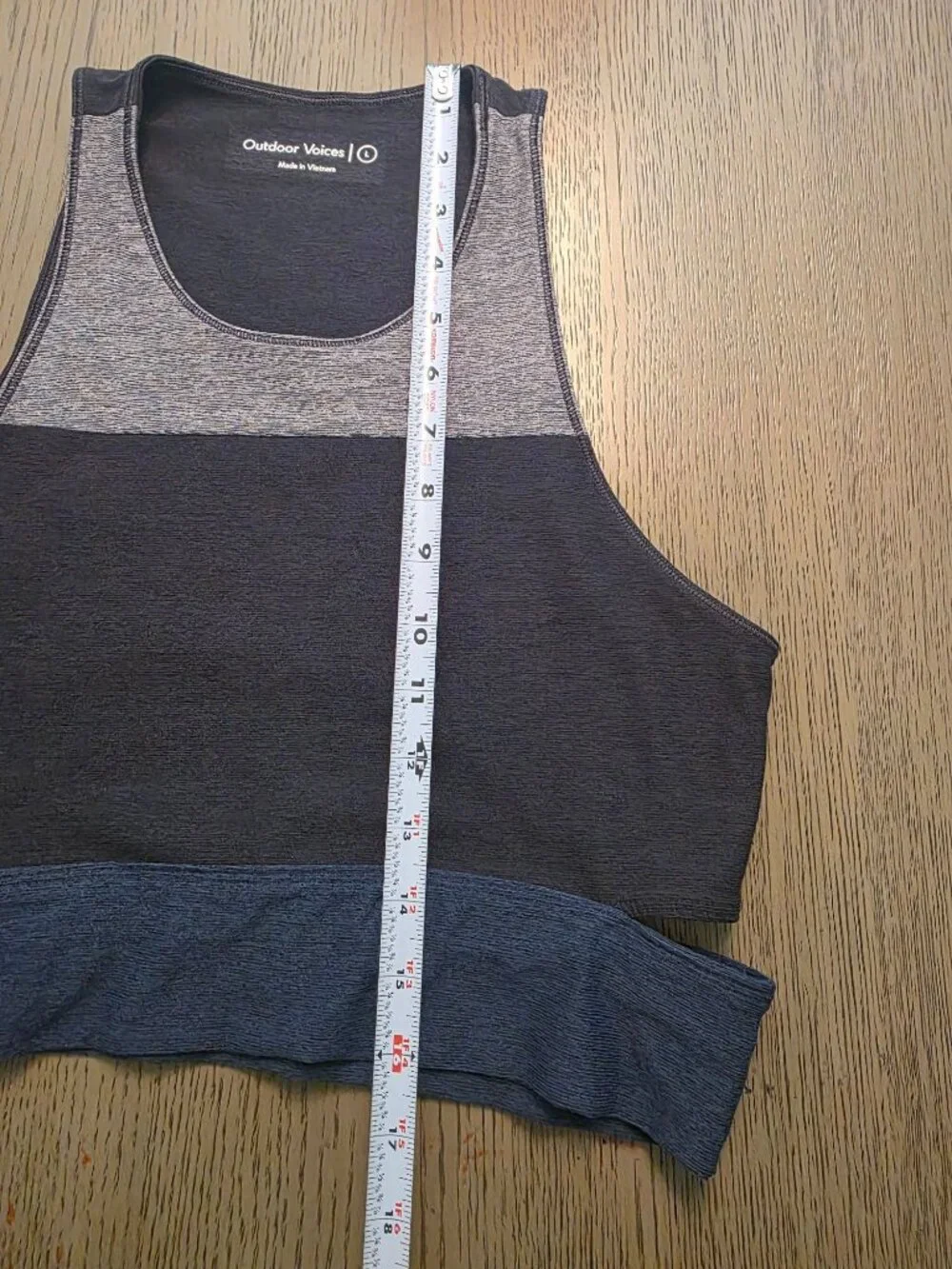 Outdoor Voices Slash Back Blue Colorblock Sports Bra L EUC